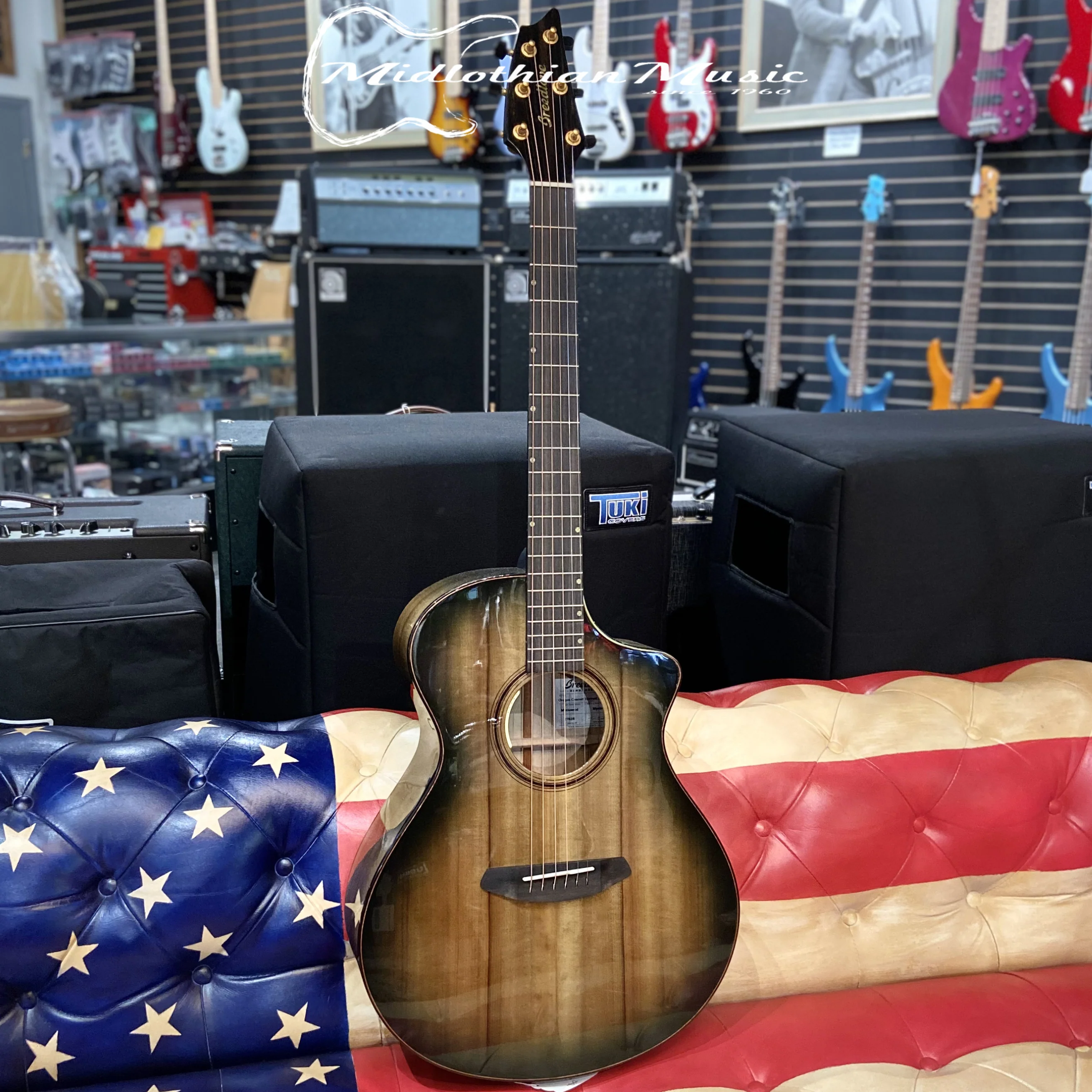 Breedlove Oregon Concert Harvest CE LTD - Myrtlewood Acoustic/Electric Guitar w/Case (27628) - Image 9