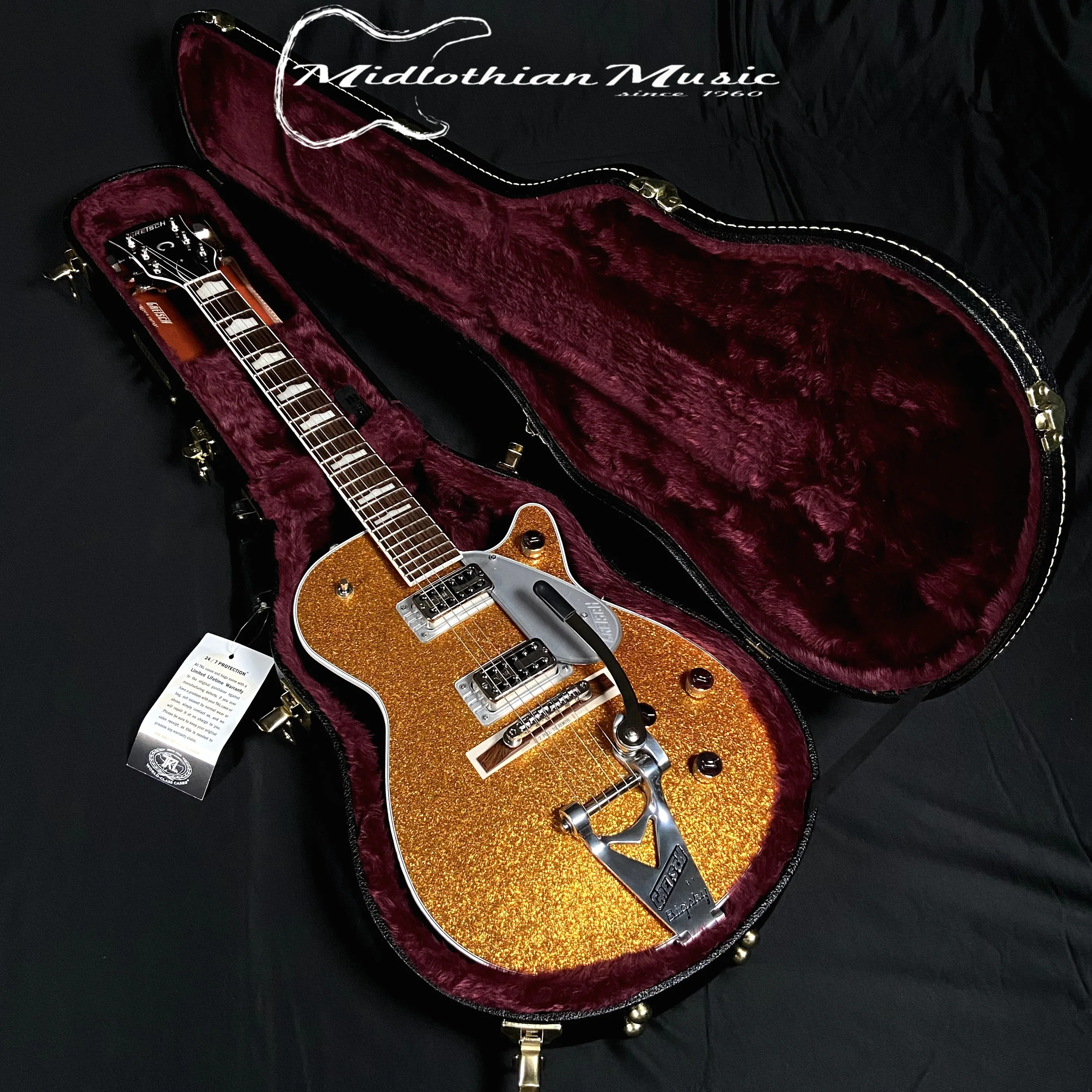 Gretsch G6129T-89 Vintage Select '89 - Sparkle Jet - Gold Sparkle Finish w/Case - Image 10