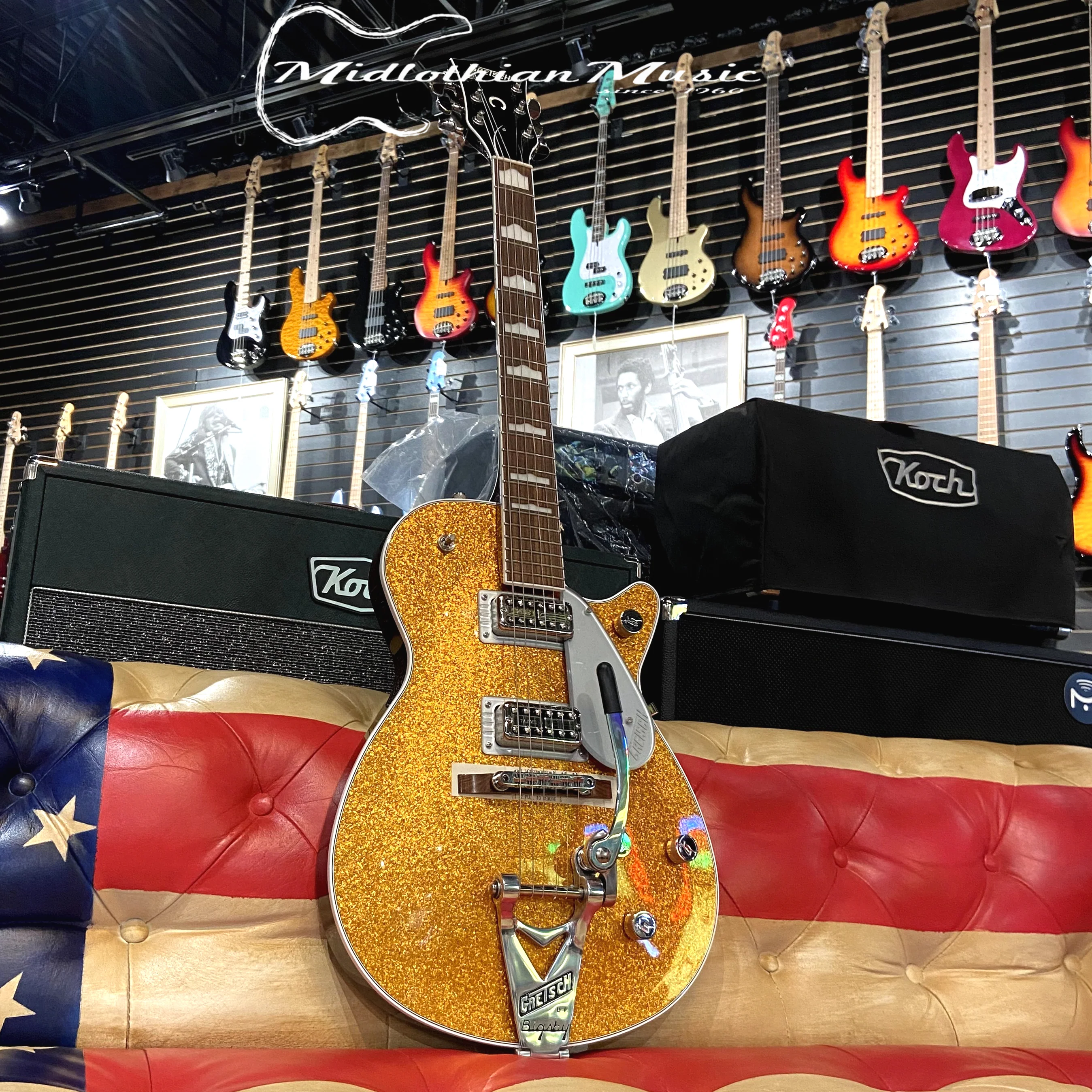 Gretsch G6129T-89 Vintage Select '89 - Sparkle Jet - Gold Sparkle Finish w/Case - Image 12