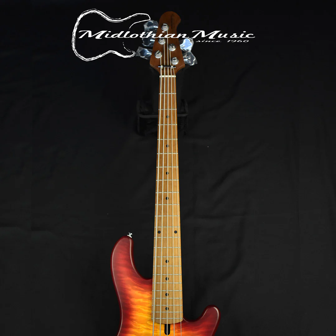 Lakland Skyline 55-02 Deluxe 5-String Bass - Quilted Satin Cherry Sunburst (210911284) w/FREE GATOR GIG BAG - Image 3