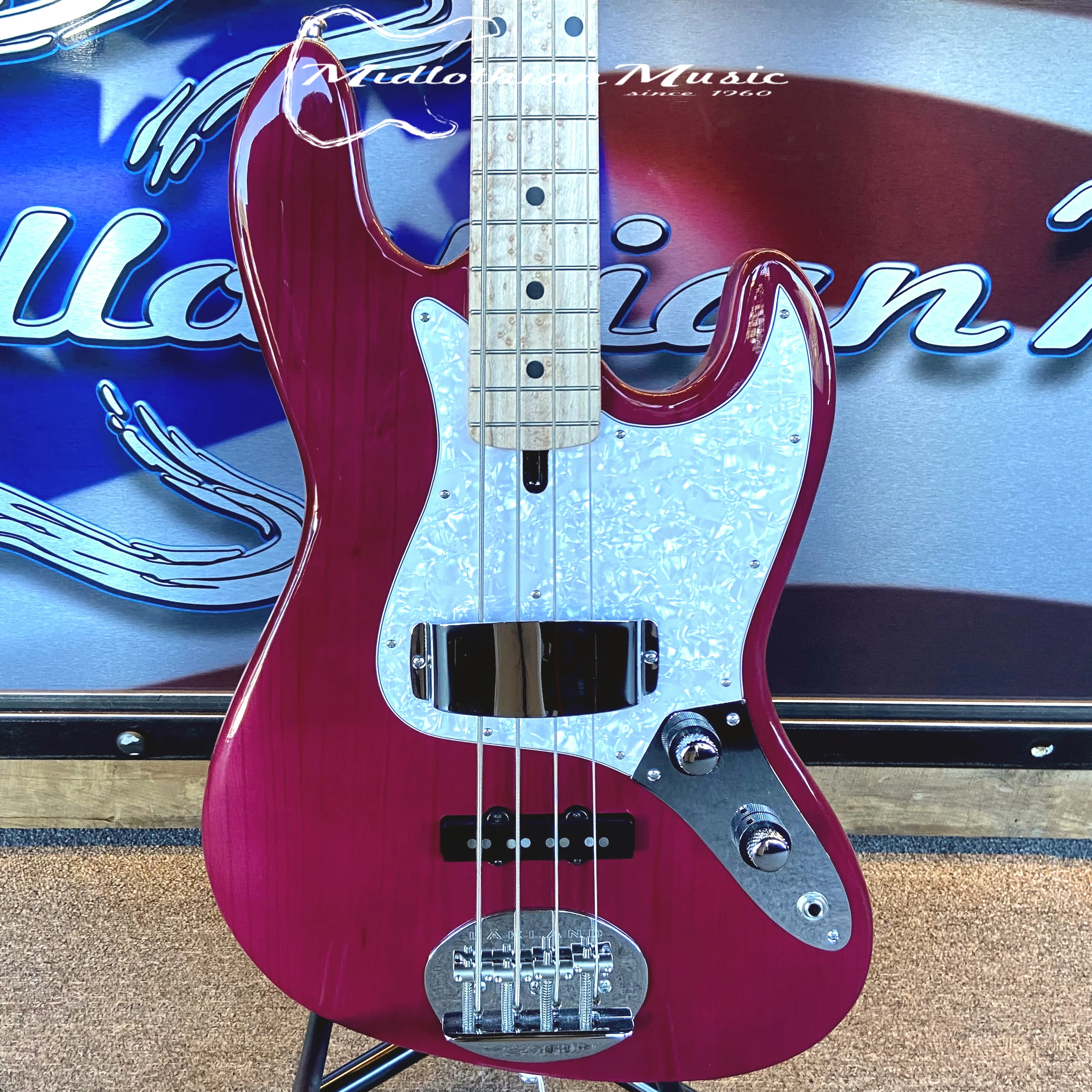 Lakland USA 44-60 - Vintage J Style 4-String Bass - Transparent Purple Finish w/Case - Image 10