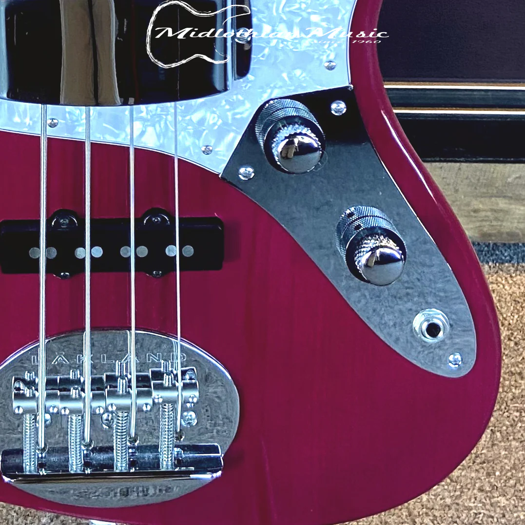 Lakland USA 44-60 - Vintage J Style 4-String Bass - Transparent Purple Finish w/Case - Image 11