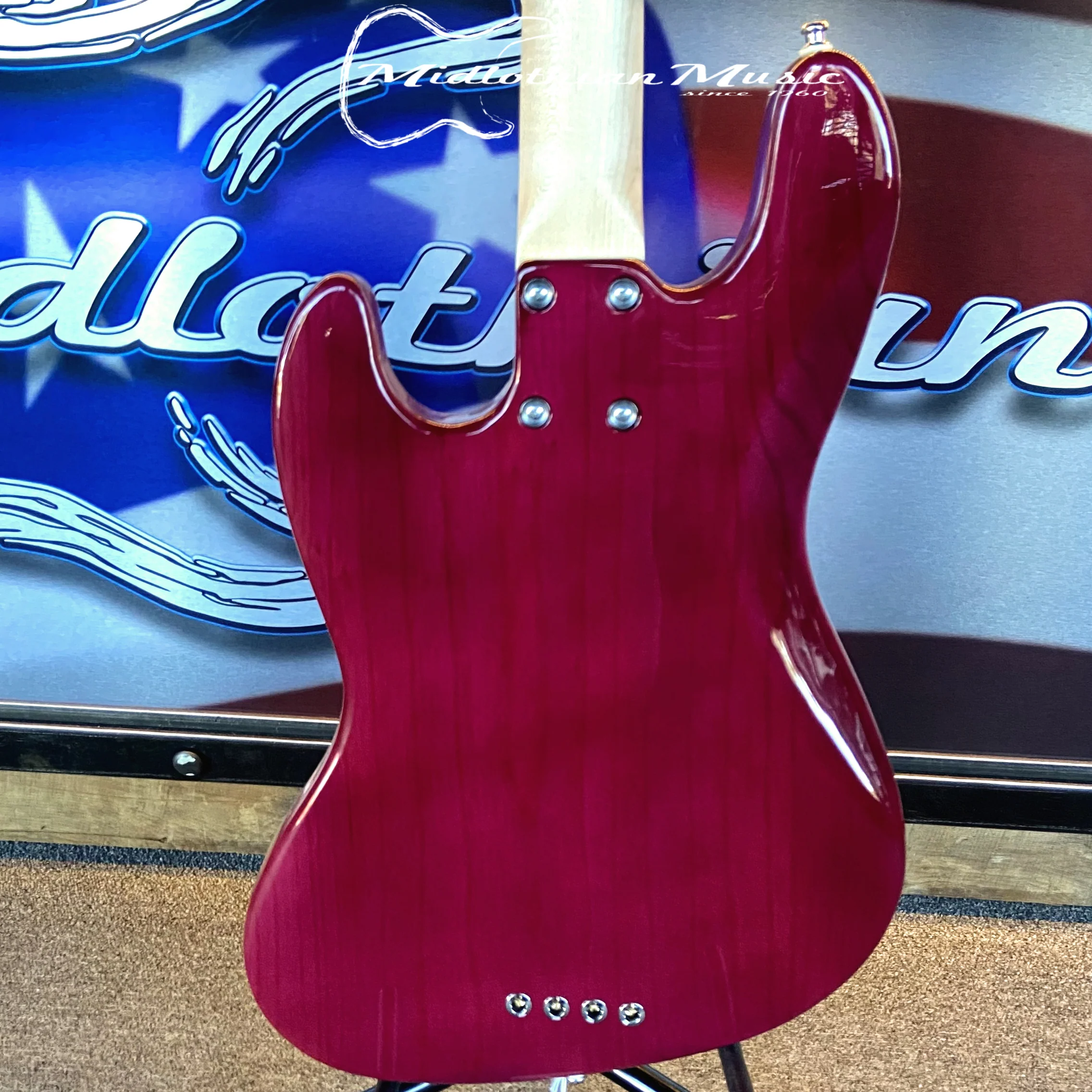 Lakland USA 44-60 - Vintage J Style 4-String Bass - Transparent Purple Finish w/Case - Image 12