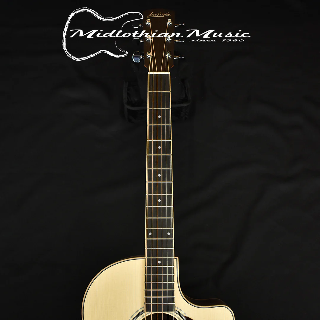 Larrivee - LV-03 Bhilwara/Moon Spruce Top - Acoustic/Electric Guitar w/Case & Element VTC Pickup (136330) - Image 3