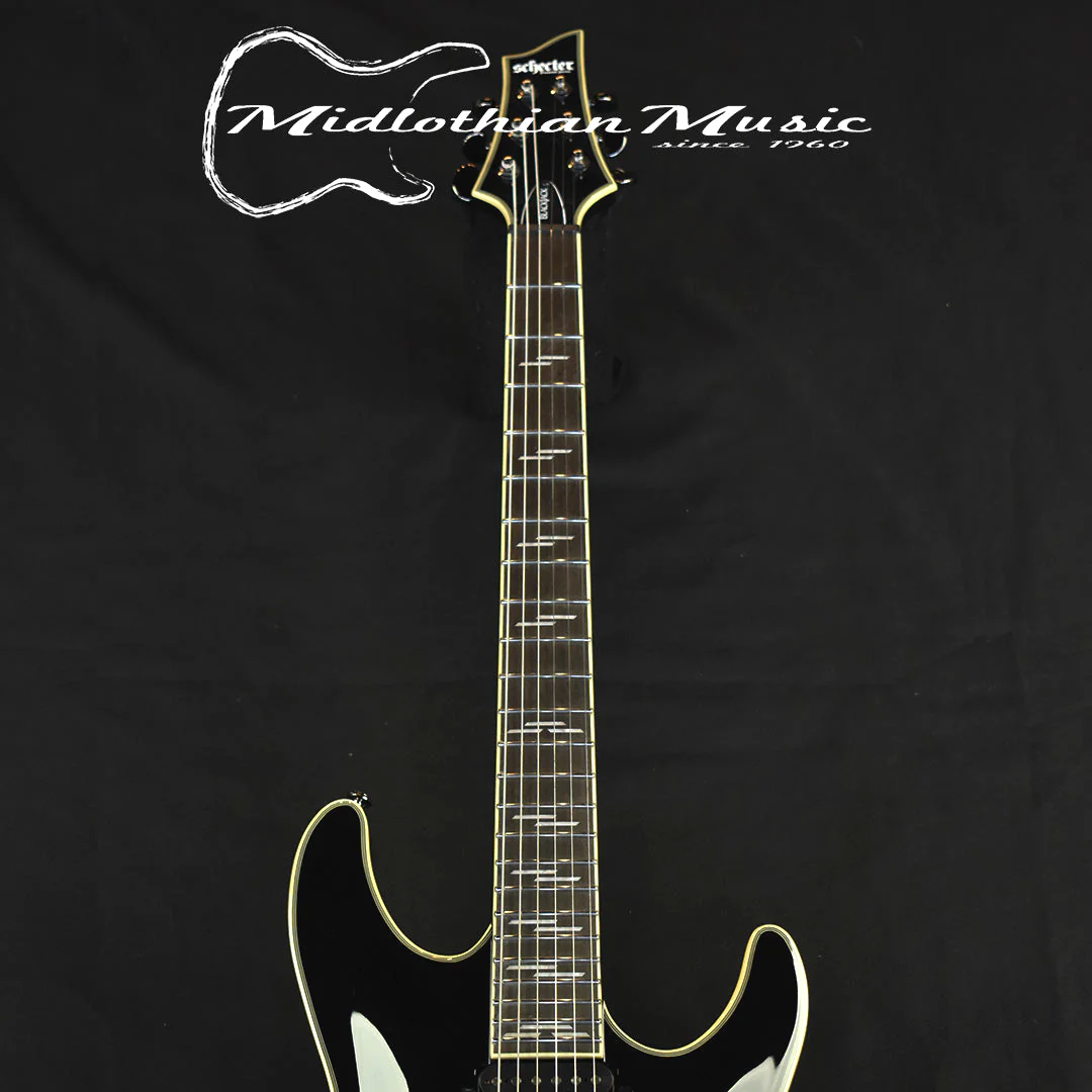 Schecter C-1 Blackjack Electric Guitar - Gloss Black Finish - Image 3