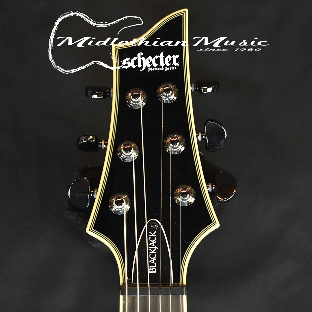 Schecter C-1 Blackjack Electric Guitar - Gloss Black Finish - Image 4