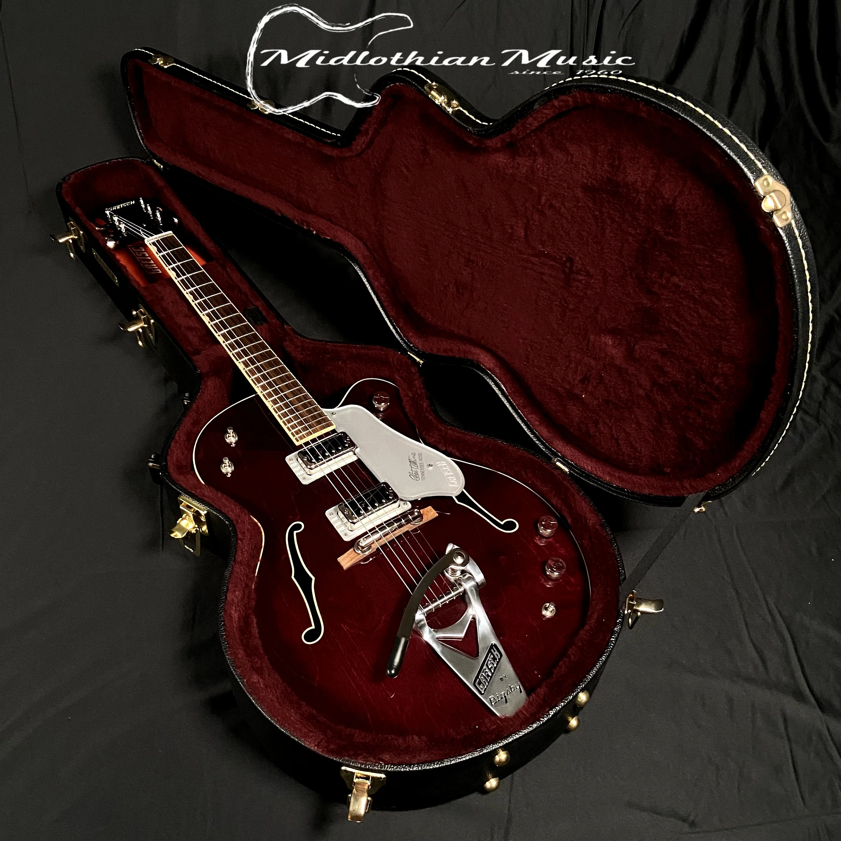 Gretsch G6119T-62 Vintage Select Edition - '62 Tennessee Rose - Hollow Body w/Bigsby & Case - Deep Cherry Stain Finish - Image 10