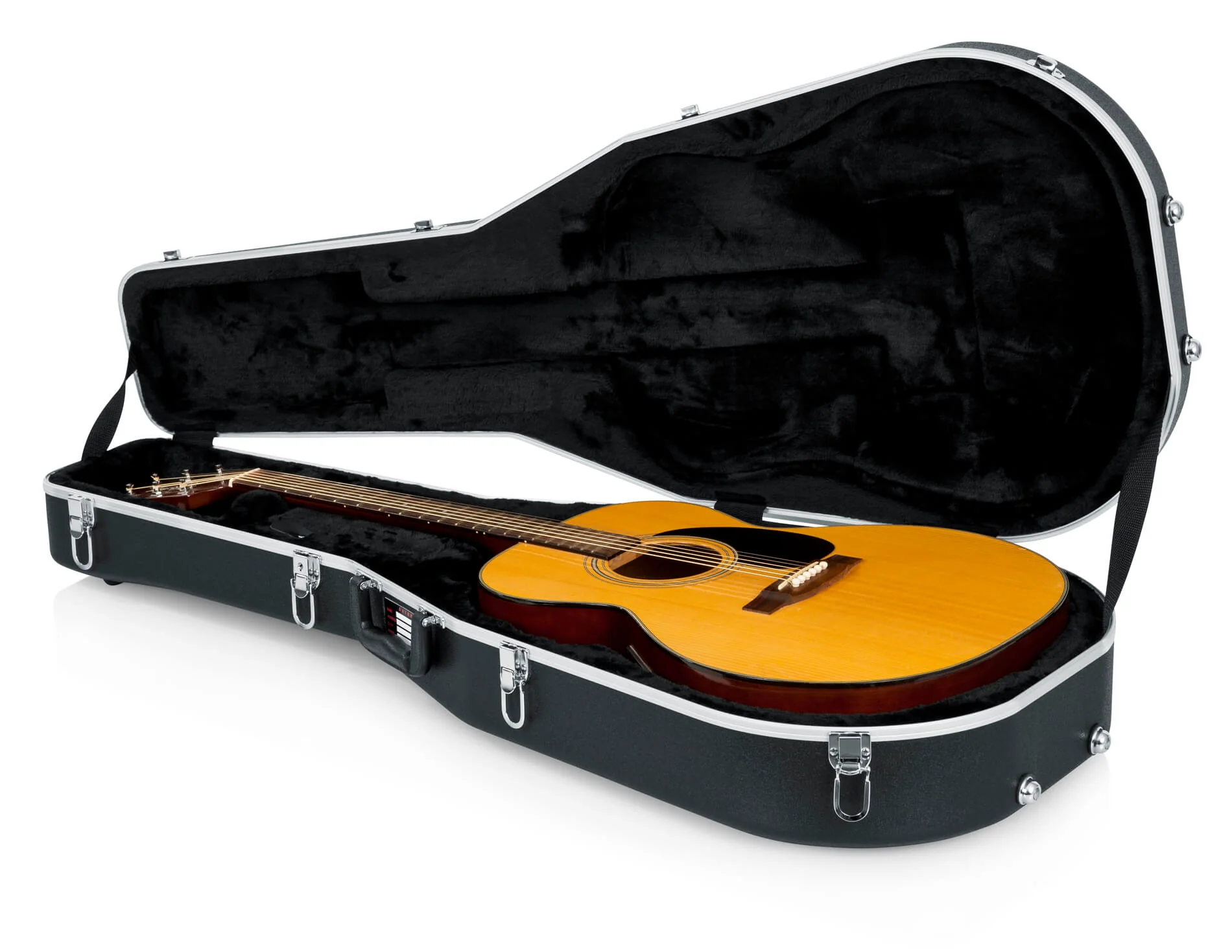 Gator Deluxe ABS Molded Case - Acoustic Dreadnought Guitar - Black Finish (GC-DREAD) - Image 4