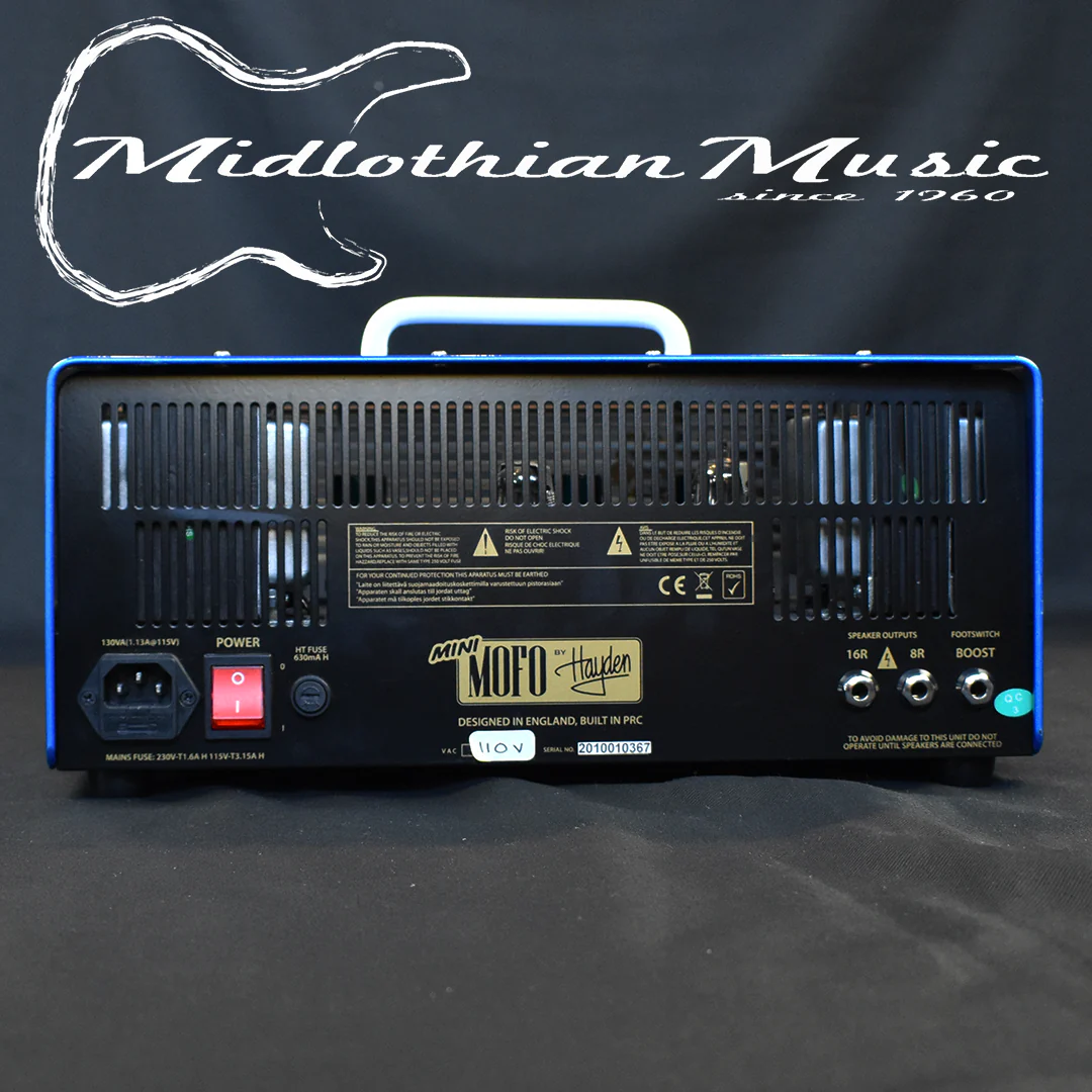 Hayden Mini MOFO - 15W Tube Amplifier Head - Blue Finish (Display Model) - Image 3