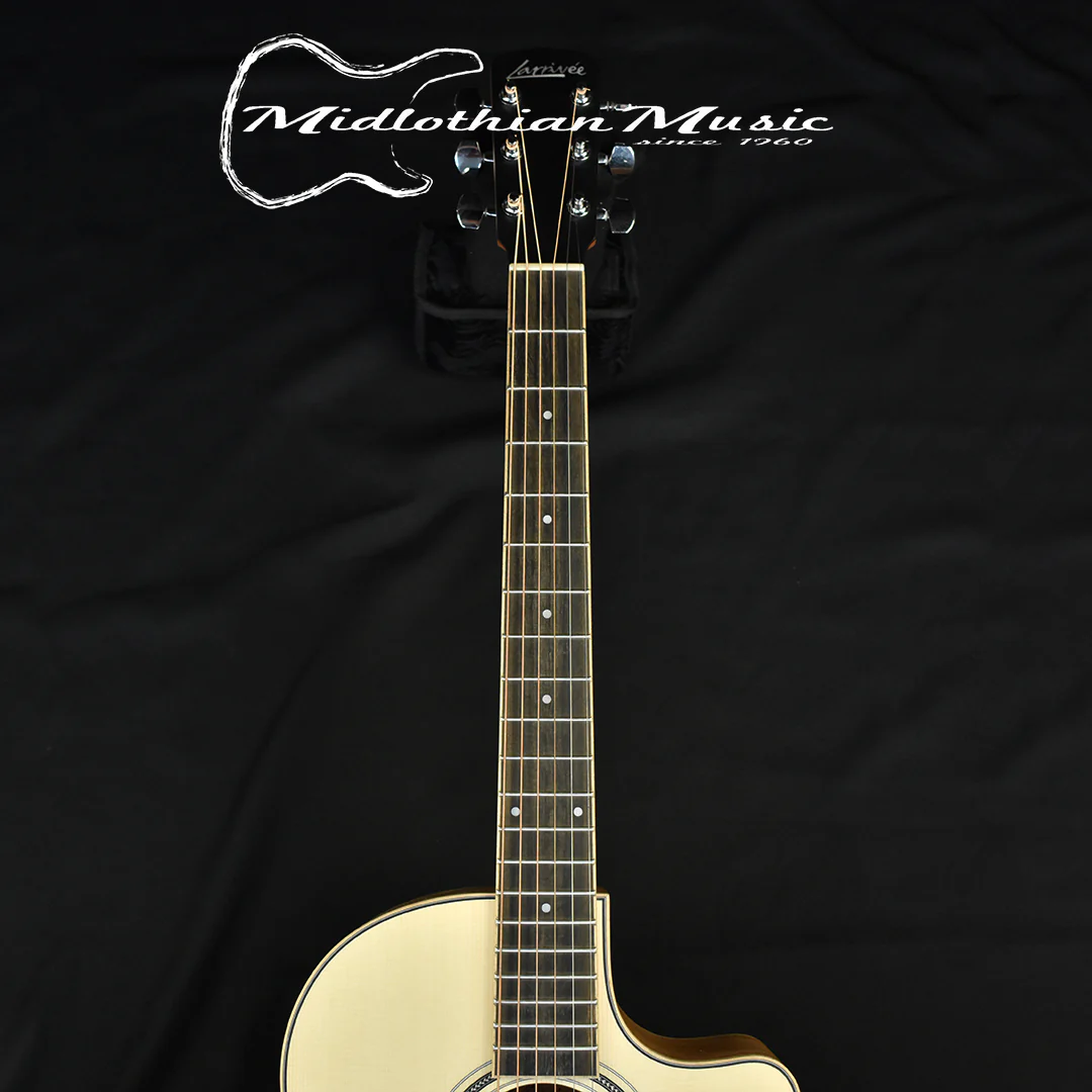 Larrivee - LV-03 Bhilwara/Moon Spruce Top - Acoustic/Electric Guitar w/Case & Element VTC Pickup (136871) - Image 3